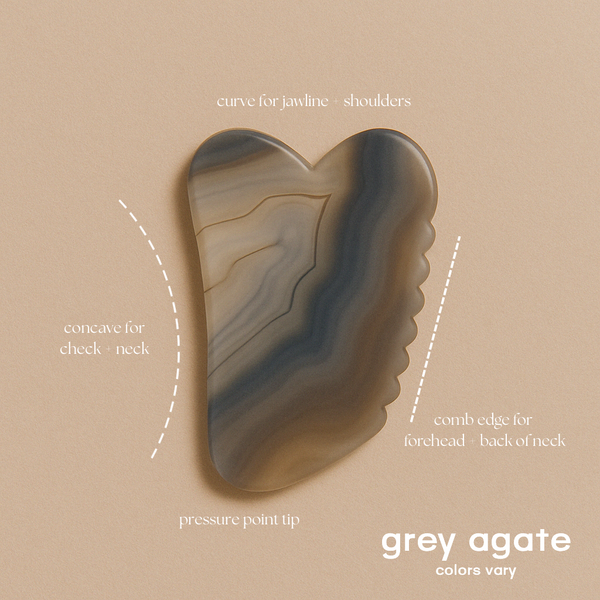 Ethical Brazilian Agate Crystal Gua Sha Facial Tool 