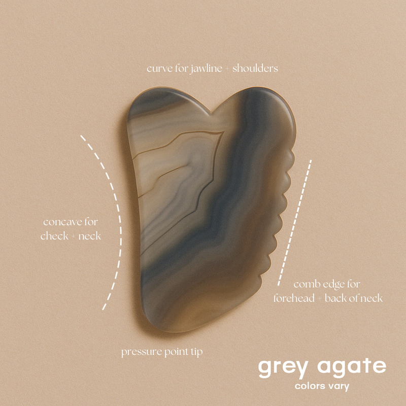 Ethical Brazilian Agate Crystal Gua Sha Facial Tool 