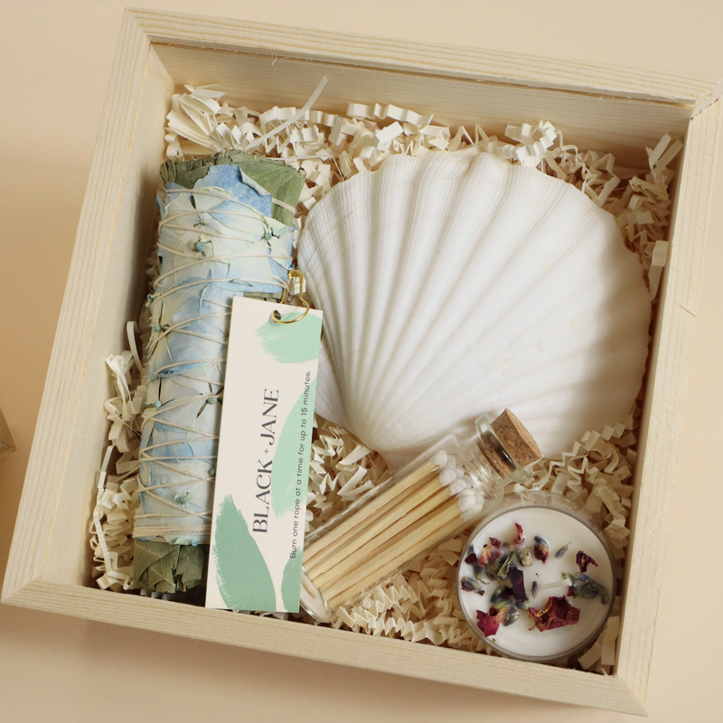 Eucalyptus Floral Sage and Candle Ritual Gift Box