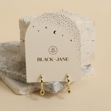 Jenie Sapphire Evil Eye Huggie Hoop Earrings - 18K Vermeil